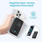 Magnetic Portable Charger with Apple-Watch Charger,10800mAh 25W PD Fast Charging Wireless Power Bank,4 Outputs Travel Essential for Magsafe Battery Pack Compatible with iPhone 17/16/15/14/13/12 Series