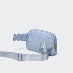 Pander Everywhere Belt Bag for Women, 5 Zipper Pockets Nylon Crossbody Fanny Pack Purse (Windmill Blue).