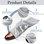 Ersmak 6 Pack Shoe Bags for Travel - Satin Shoe Bag with Drawstring - Grey Shoe Storage Bags for Protecting Storage Shoes - 17.7 x 7.9 In