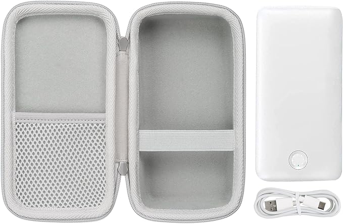 khanka Hard Travel Case Replacement for Anker 347 Power Bank (PowerCore 40K), 40,000mAh Battery Pack, Case Only (White)