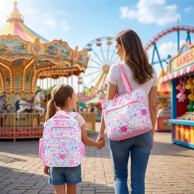 RHCPFOVR Kids Backpack for Girls - Girls Backpack 3-8 Ages Butterfly for Kids 15 Inch School Bookbag for Kindergarten Elementary School Bookbag for Girl 1st 2nd Grade
