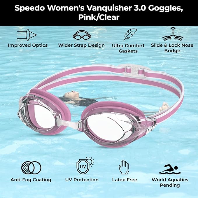 Speedo Women's Swim Goggles Mirrored Vanquisher 2.0
