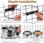 Dog Crate Bowl,2 Pack Metal Dog Water Food Bowl No Spill,Hanging Dogs Bowls for Kennel,Dogs Crate Water Feeder,Stainless Steel Kennel Bowls Mountable for Cats Bunny Ferret Bird