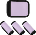 DOMIKING Light Purple Luggage Handle Wraps for Suitcase Luggage Identifier Soft Luggage Tags for Travel Bag Suitcase Luggage Handle Covers Travel Accessories, 4 Pack