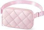 Fanny Pack for Women Men, Waterproof Belt Bag with Adjustable Strap & Back Anti-Theft Zipper Pocket, Lightweight Crossbody Bag for Travel, Workout, Running (6.Pink upgrade)