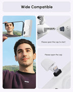 Small Power Bank for iPhone, 5000mah Portable Phone Charger with Digital Display for Lightning Port Smartphones,External Battery Charger Compatible with iPhone 14/13/12 mini/12/12 pro/12 pro max-White