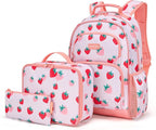 mommore Kids Backpack for Boys Girls 4-8 Kindergarten Elementary School Backpack with Lunch Box - 15” H Fit Folder