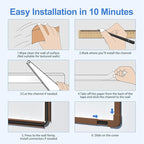 Yecaye Cord Hider, 113in Brown Cord Covers for Wires on Wall, One-Cord Cord Organizer, Easy Install Cable Management Kit, Cord Cover Home Office, W0.59in H0.4in, Brown