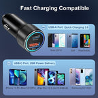 USB C Car Charger 5 Pack, Bangfun 36W Dual Port PD&QC 3.0 Fast Charging 12V USB Car Charger Cigarette Lighter Adapter Plug for iPhone 15 14 13 12 11 Pro Max SE,iPad,Samsung,Pixel(Black)