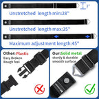 Luggage Straps for Suitcases Add a Bag Luggage Strap, 2-in-1 Travel Belt for Luggage Straps Travel Belt Over Handle for Carry On Bag Adjustable Suitcase Belts, Airport Travel Accessories Black