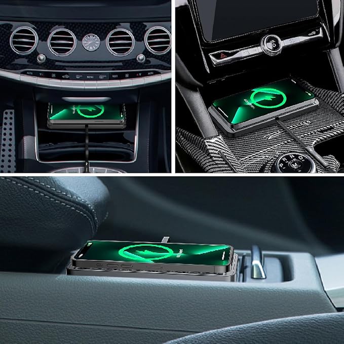 Wireless car Charger Charging pad 15w Non Slip FastCharger for car Wireless Phone Charger for Android for iPhone 11/12/13/14/15/16 /17 Pro Max Xs,Samsung Galaxy S20, S10+ Note 9，LG