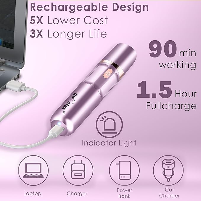 Hair Removal Epilator for Women, 2-in-1 Epilation System Device, Facial Hair Remover, Plucker for Face, Lip, 18 Carat Gold Plated Head, All Ages and Skin Types,with Pouch, Brush