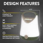 Eveready LED Camping Lantern X-250 (2-Pack), Super Bright Tent Lights, Rugged Water Resistant LED Lanterns, 100 Hour Run-time (Batteries Included), Green/Tan