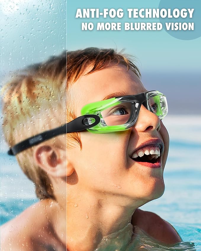 Aegend Swim Goggles for Kids Youth 3-14 Anti-Fog Anti-UV Comfort Fit Goggles for Swimming