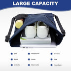 HOLYLUCK Men & Women Outdoor Sport Gym Sack Waterproof Drawstring Backpack Bag (Standard with width webbing, Navy Blue-1)