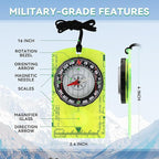 Compass Hiking Survival, Wilderness Survival Compass for Kids- Magnetic Gear Set Navigation Map- Backpacking Camping Hunting Survival