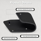 Travelambo Luggage Tags for Suitcases Faux Leather Privacy Protection 6 Pack Bag Tags Travel Accessories Essential, Black