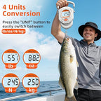 Fishing Scale 132lb/60kg Luggage Scale Digital Fish Scale with Backlit LCD Display, Fish Weight Scale Luggage Weight Scale Hanging Scale with 4 Units USB Cord, Fishing Accessories Fishing Gift