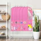 Woanger 6 Pcs Garment Bags for Dance Costumes Clear PVC with Zippers Garment Bag with Pockets Dance Costume Organizer Carrier for Storage Cover for Adult(Pink,20'' X 40'')