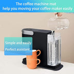 Coffee Maker Mat For Countertops,Appliance Sliders for Kitchen Appliances,Small Appliance Coffee Maker Slider,Coffee Machine Mat Sliding Tray.Coffee Accessories.Black Appliance Slider mat. (Medium)