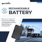 Magnetic Tiny GPS Tracker for Vehicles - 1 Month Rechargeable Battery, Small Hidden Real-Time Tracking Device - Waterproof GPS for Cars, Trucks & Assets - Subscription Required