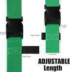 Luggage Straps for Suitcases TSA Approved-2 Pack Bright Personalized Luggage Belt Strap for Suitcase/Carry On Bag Luggage Accessories for Travel (Neon Green)