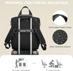 G4Free Protective 16" Laptop Backpack, Large Work Bag for Men Women, Slim Casual Backpacks for Travel, College, Business, Black