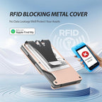 Air Wallet, Built-in Tracker Slim Wallet, Smart Wallet with Money Clip, Compatible with FindMy Network(iOS Only), Anti-Theft Card Holder, *Gift for Men (Tracker Wallet, khaki)