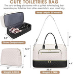 Travel Duffle Bag Weekender for Women - Carry-On Overnight Personal Item Bags with Shoe Compartment & Wet Pocket Large Weekend Tote with Toiletry Bag Hospital Bags for Labor and Delivery