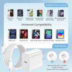 iPhone 17 16 15 Charger Fast Charging,3-Pack 20W Apple USB C Charger Block with 60W Type C to USB C Cable Cord 6FT for iPhone 17 Pro Max/17 Air/16 Pro Max/Air/iPad/Galaxy/Pixel/Travel & Home Use
