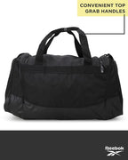Reebok Duffle Bag - Lightweight Unisex Carry On Gym Bag - Travel and Sports Duffel Bags for Men and Women, Cade - Black/White