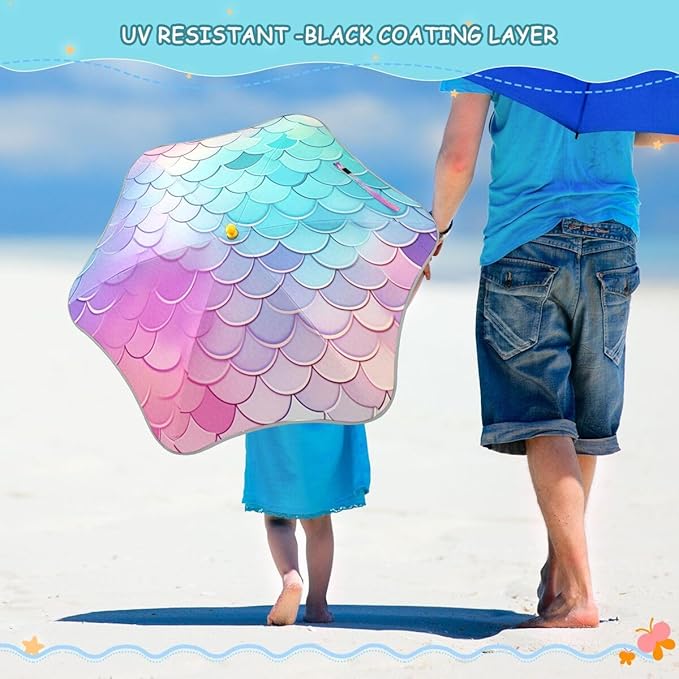 ALAZA Kids Umbrella Stick Umbrellas Cute Umbrella for Boys Girls Toddler UV/Sun Rain Windproof