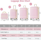 Hardshell Luggage Sets 4Pc with TSA Lock ABS Suitcase Hardshell Luggage Set