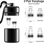 High Fidelity Concert Earplugs for Concerts Musicians，Earplugs for noise reduction, 24db Advanced Filter Technology Ear Protection for Music Festivals,DJ's, Nightclub, Drummers - 2 Pairs (black blue）