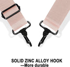 72 inch Shoulder Strap, Universal Replacement Laptop Shoulder Strap with Adjustable Buckles and Metal Hooks for Briefcase Laptop Messenger Bag Crossbody Bag Luggage/Duffel, Pink