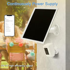 Solar Panel Charger for Ring Camera, Compatible with Ri ng Stick Up Cam, Stick Up Cam Pro, Ring Spotlight Cam Plus/Pro, 6W5V 13ft Charging Cable (White-1Pack)