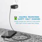 USB C Charger Block for Samsung Phone 45W, USBC Super Fast Charging Plug Fit Galaxy S25 S24 Ultra S23 S22 S21 S20 Note20 / iPhone 17 Air 16e 16 15 14 13 Pro Max, Type C Wall Charger Power Adapter
