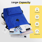Vorspack Drawstring Backpack Water Resistant String Bag Sports Gym Sack with Side Pocket for Men Women