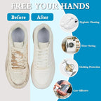 Shoe Washing Bag, Laundry Shoe Bag, Reusable Shoe Washing Bag, 360 ° Deep Cleaning,Suitable for All Shoe Types, With Self-Locking Zipper, 2-pack (White)