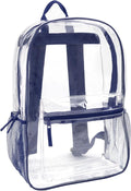 Trail maker Clear Backpack Heavy Duty with Padded Straps, Side Pockets for Kids, Boys, Girls, School, Stadium Approved Events