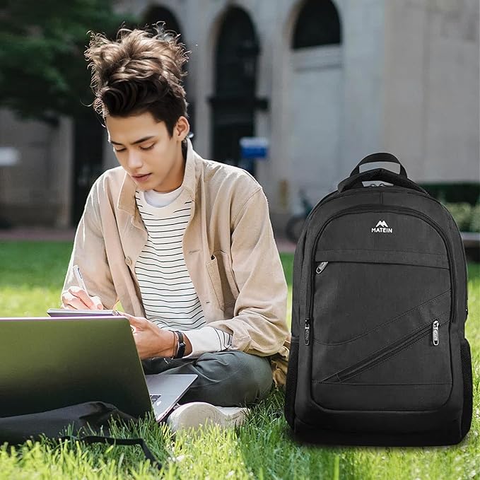 MATEIN 17 Inch Work Laptop Backpack, Large College Computer Bookbag with TSA Laptop Compartment, Water Resistant Business Travel Backpack with Anti Theft Pocket, Graduation Gifts for Men Women