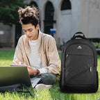 MATEIN 17 Inch Work Laptop Backpack, Large College Computer Bookbag with TSA Laptop Compartment, Water Resistant Business Travel Backpack with Anti Theft Pocket, Graduation Gifts for Men Women