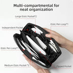 RIGHT AWAY Travel Tech Pouch，Waterproof Cord Case，Electronics Organizer Travel Case，Cable Organizer Storage Bag For Phone, Charger, Accessories(BLACK)