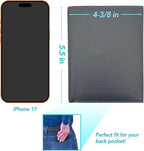 Grey RFID Genuine Leather Passport Wallet