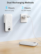 Portable Charger, 10000mAh 22.5W Power Bank Fast Charging with Wall Plug, Built-in Cables, LED Display, Compact Lightweight USB C Travel Battery Pack for iPhone 17/16, Android Cell Phone, Pad, iWatch