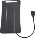 Hilitand 5W 5V USB Solar Panel Charger, Portable Monocrystalline Silicon Handheld Solar Panel for Camping Travel Outdoor (Black)