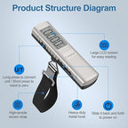Battery-Free Digital Luggage Scale, 110lbs/50kg Portable Handheld Hanging Scale for Luggages, Suitcases, Backpacks & Bags, Easy Weighing for Travel, No Need Batteries (Champagne)