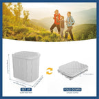 Hapoon Portable Camping Toilet for Adults XL Portable Folding Toilet with Lid,Travel Portable Potty for Adults,Porta Potty Car Toilet, Grey