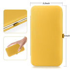 Teamkio 18pcs Manicure Set Pedicure Nail Clippers Set Travel Hygiene Kit Stainless Steel Professional Cutter Care Set Scissor Tweezers Knife Ear Pick Tools Grooming Kits with Leather Case(Yellow）