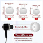 15 Pairs Silicone Ear Bud Replacement Pieces Earbuds Ear Tips Replacement Ear Bud Covers S/M/L Sizes Ear Gels Soft Earphones Earbuds White Ear Cushion Ear Bud Tips Replacement Kit